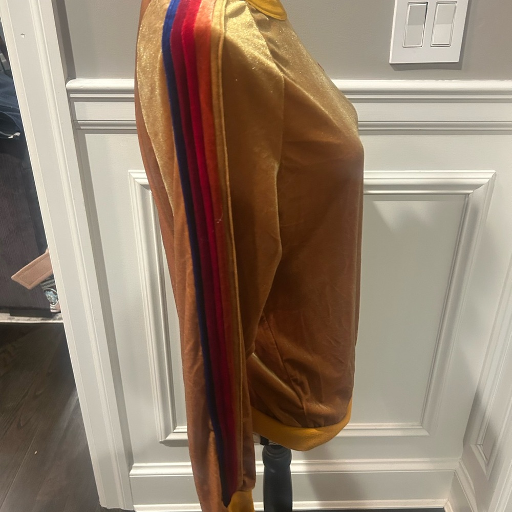 Aviator nation gold velour sweatshirt